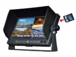 7寸DVR,7寸車載顯示器，7寸顯示器具錄像功能，四路分割顯示器，內(nèi)置DVR,最大支持32G,